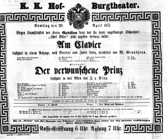 Theaterzettel (Oper und Burgtheater in Wien) 18710429 Seite: 2