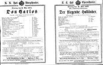 Theaterzettel (Oper und Burgtheater in Wien) 18710509 Seite: 1
