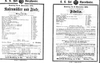 Theaterzettel (Oper und Burgtheater in Wien) 18710702 Seite: 1