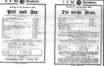 Theaterzettel (Oper und Burgtheater in Wien) 18710712 Seite: 1