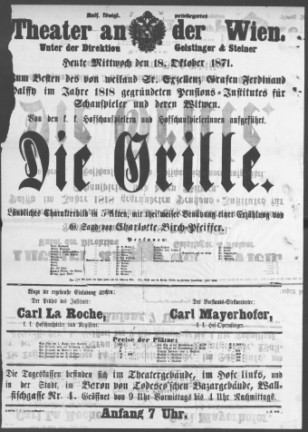 Theaterzettel (Oper und Burgtheater in Wien) 18711018 Seite: 2