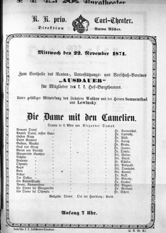 Theaterzettel (Oper und Burgtheater in Wien) 18711122 Seite: 2