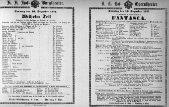 Theaterzettel (Oper und Burgtheater in Wien) 18711210 Seite: 1
