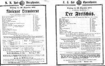 Theaterzettel (Oper und Burgtheater in Wien) 18711219 Seite: 1