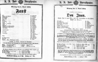 Theaterzettel (Oper und Burgtheater in Wien) 18720401 Seite: 2