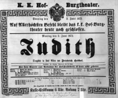 Theaterzettel (Oper und Burgtheater in Wien) 18720602 Seite: 1