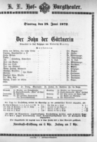 Theaterzettel (Oper und Burgtheater in Wien) 18720618 Seite: 1