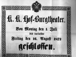 Theaterzettel (Oper und Burgtheater in Wien) 18720701 Seite: 1
