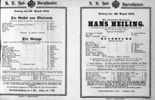 Theaterzettel (Oper und Burgtheater in Wien) 18720820 Seite: 1