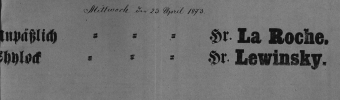 Theaterzettel (Oper und Burgtheater in Wien) 18730423 Seite: 1