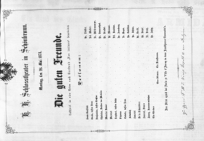 Theaterzettel (Oper und Burgtheater in Wien) 18730526 Seite: 1