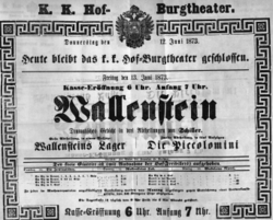 Theaterzettel (Oper und Burgtheater in Wien) 18730612 Seite: 1