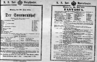 Theaterzettel (Oper und Burgtheater in Wien) 18730630 Seite: 2