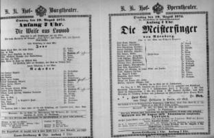 Theaterzettel (Oper und Burgtheater in Wien) 18730819 Seite: 2