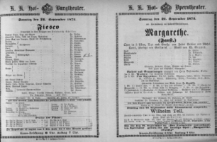 Theaterzettel (Oper und Burgtheater in Wien) 18730921 Seite: 1
