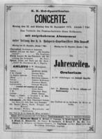 Theaterzettel (Oper und Burgtheater in Wien) 18731222 Seite: 1