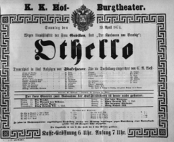 Theaterzettel (Oper und Burgtheater in Wien) 18740419 Seite: 2