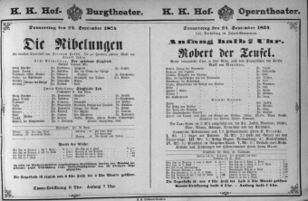 Theaterzettel (Oper und Burgtheater in Wien) 18740924 Seite: 1