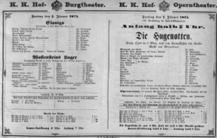 Theaterzettel (Oper und Burgtheater in Wien) 18750101 Seite: 1