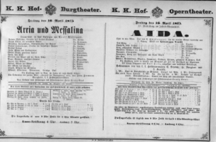 Theaterzettel (Oper und Burgtheater in Wien) 18750416 Seite: 1