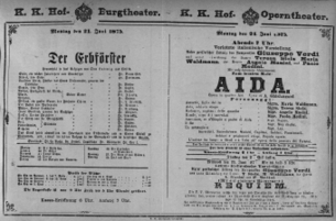 Theaterzettel (Oper und Burgtheater in Wien) 18750621 Seite: 1