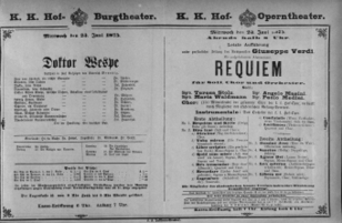 Theaterzettel (Oper und Burgtheater in Wien) 18750623 Seite: 1
