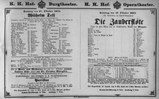 Theaterzettel (Oper und Burgtheater in Wien) 18751017 Seite: 1