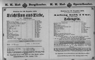 Theaterzettel (Oper und Burgtheater in Wien) 18751218 Seite: 1