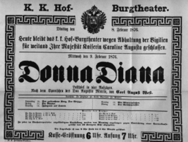 Theaterzettel (Oper und Burgtheater in Wien) 18760208 Seite: 1