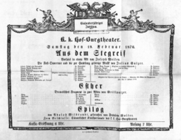 Theaterzettel (Oper und Burgtheater in Wien) 18760219 Seite: 1