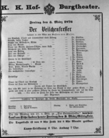 Theaterzettel (Oper und Burgtheater in Wien) 18760303 Seite: 1