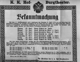 Theaterzettel (Oper und Burgtheater in Wien) 18760330 Seite: 2
