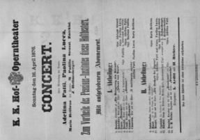 Theaterzettel (Oper und Burgtheater in Wien) 18760416 Seite: 1