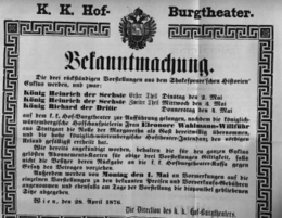 Theaterzettel (Oper und Burgtheater in Wien) 18760428 Seite: 2