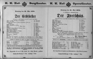 Theaterzettel (Oper und Burgtheater in Wien) 18760521 Seite: 2