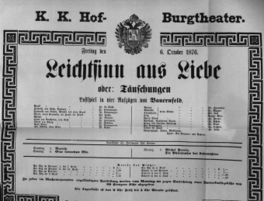 Theaterzettel (Oper und Burgtheater in Wien) 18761006 Seite: 1
