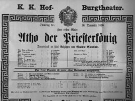 Theaterzettel (Oper und Burgtheater in Wien) 18761216 Seite: 1