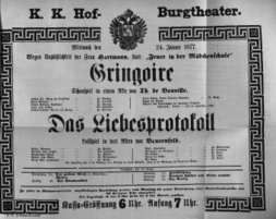 Theaterzettel (Oper und Burgtheater in Wien) 18770124 Seite: 2