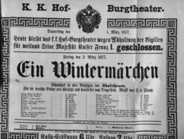 Theaterzettel (Oper und Burgtheater in Wien) 18770301 Seite: 1