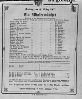 Theaterzettel (Oper und Burgtheater in Wien) 18770302 Seite: 1
