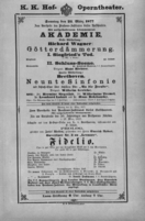 Theaterzettel (Oper und Burgtheater in Wien) 18770325 Seite: 1