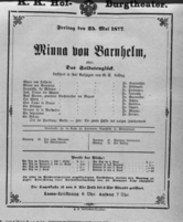 Theaterzettel (Oper und Burgtheater in Wien) 18770525 Seite: 1