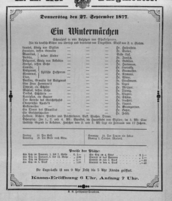 Theaterzettel (Oper und Burgtheater in Wien) 18770927 Seite: 1