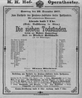 Theaterzettel (Oper und Burgtheater in Wien) 18771222 Seite: 2