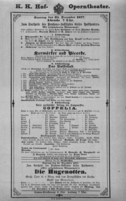 Theaterzettel (Oper und Burgtheater in Wien) 18771223 Seite: 1