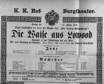 Theaterzettel (Oper und Burgtheater in Wien) 18780111 Seite: 2