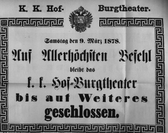 Theaterzettel (Oper und Burgtheater in Wien) 18780309 Seite: 1