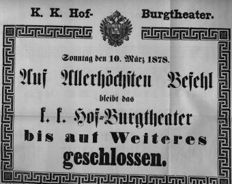 Theaterzettel (Oper und Burgtheater in Wien) 18780310 Seite: 1