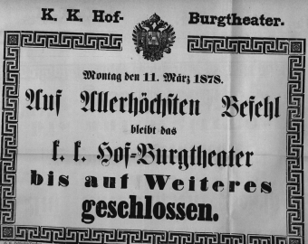 Theaterzettel (Oper und Burgtheater in Wien) 18780311 Seite: 1