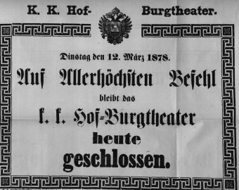 Theaterzettel (Oper und Burgtheater in Wien) 18780312 Seite: 1
